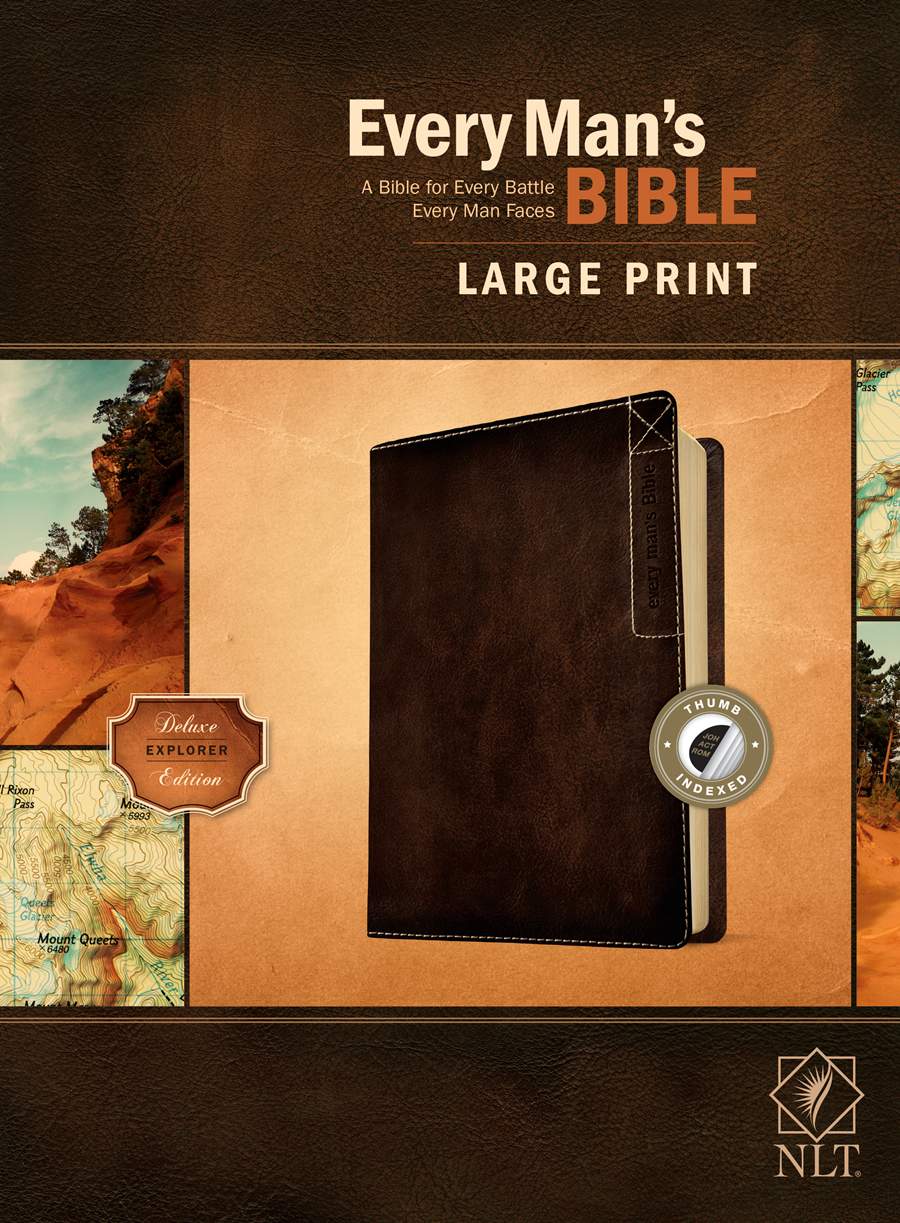 NLT Every Man's Bible Explorer Edition, Leatherlike Large Print