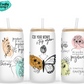 Fix Your Wings & Try Again Glass Tumbler by Crafty Casey's