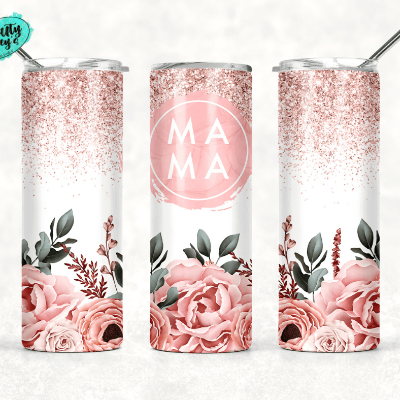 MAMA Rose Gold Tumbler by Crafty Casey's