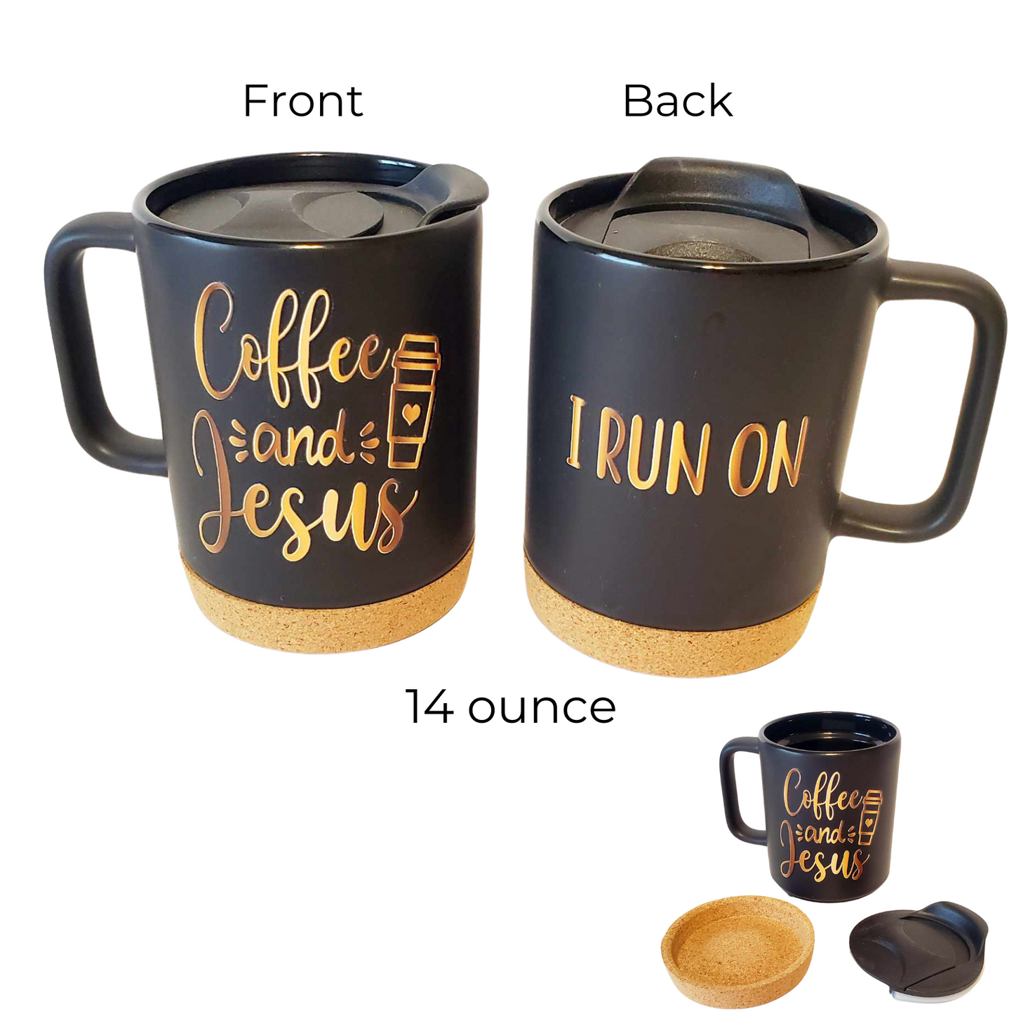 I run on - Jesus & Coffee 14 oz Mug