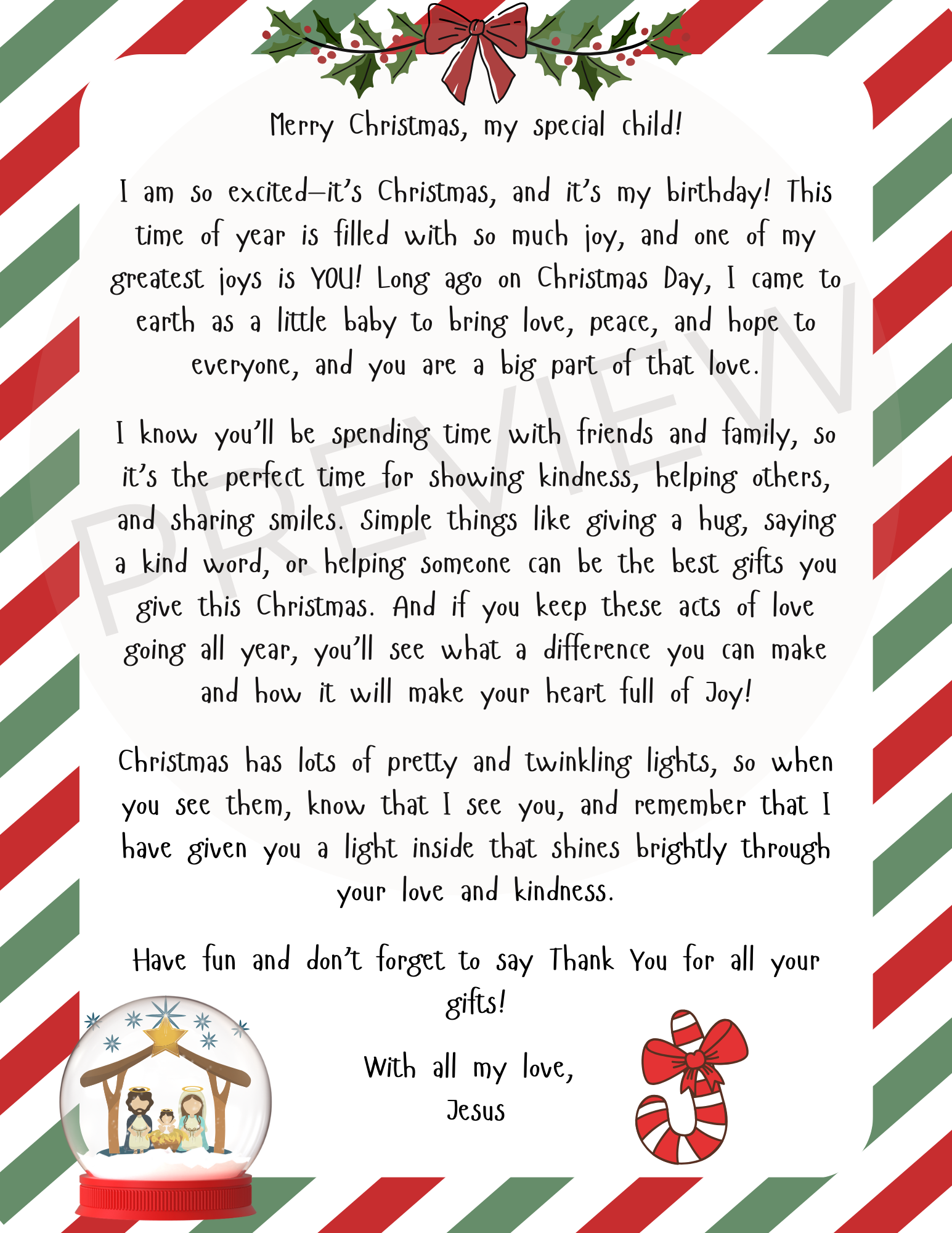 Christmas Letters; from Jesus and from Santa - (download) – Shades of ...