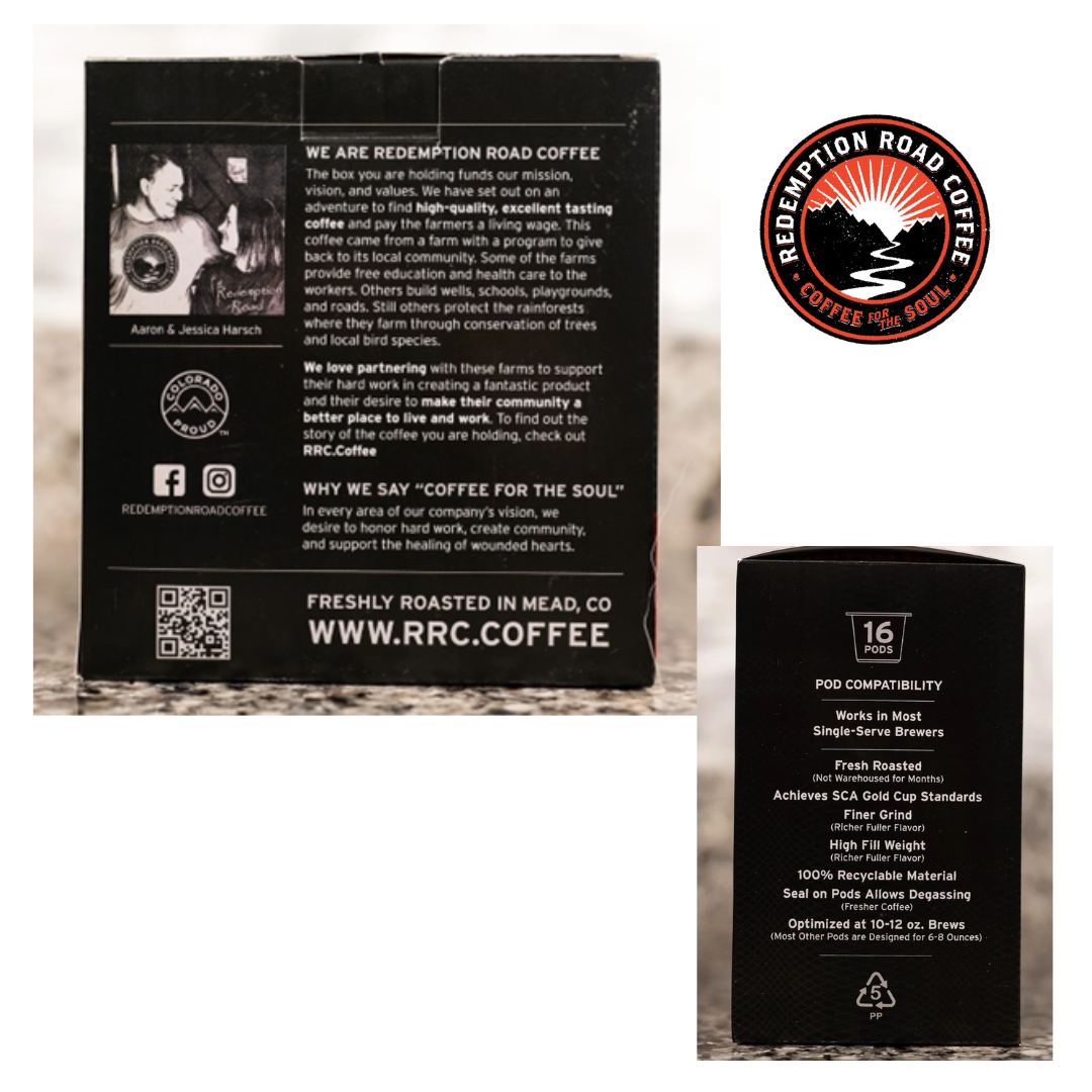 Redemption Road Coffee (ground, beans & pods)